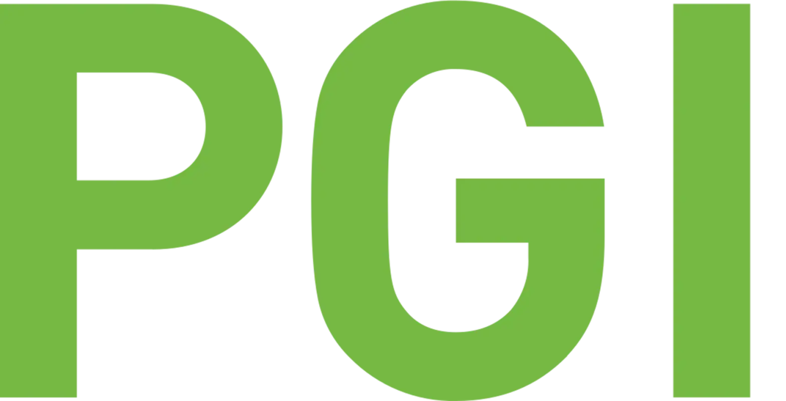 Logo con le lettere "PGI" in verde su sfondo bianco.